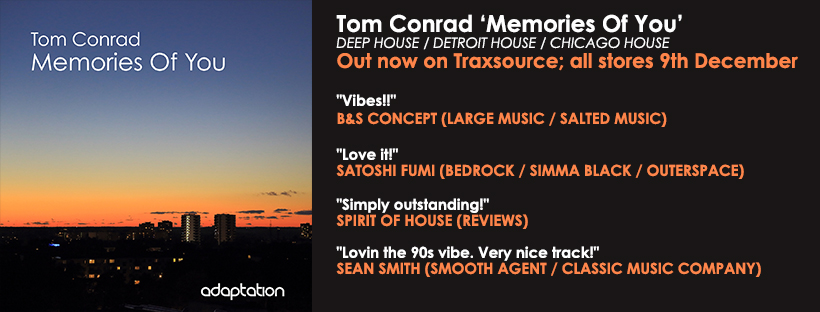 NEW RELEASE – Tom Conrad ‘Memories Of You’